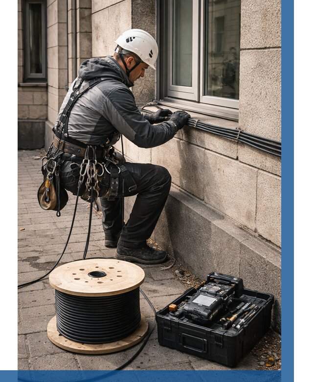 Прокладка оптоволоконного кабеля в Михайловке от 813 р. | ВЫСОТНИК-Мхл