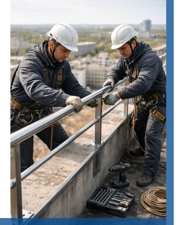 Монтаж перил на высоте в Михайловке от 2542 р. | ВЫСОТНИК-Мхл