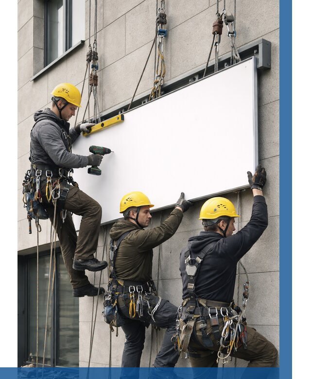 Монтаж рекламной вывески в Михайловке от 8134 р. | ВЫСОТНИК-Мхл