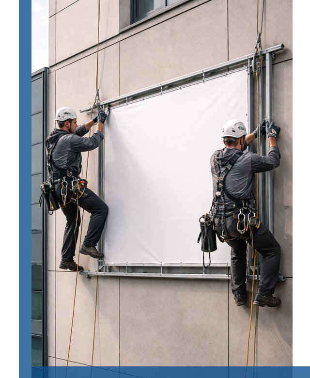 Монтаж наружной рекламной вывески в Михайловке под ключ