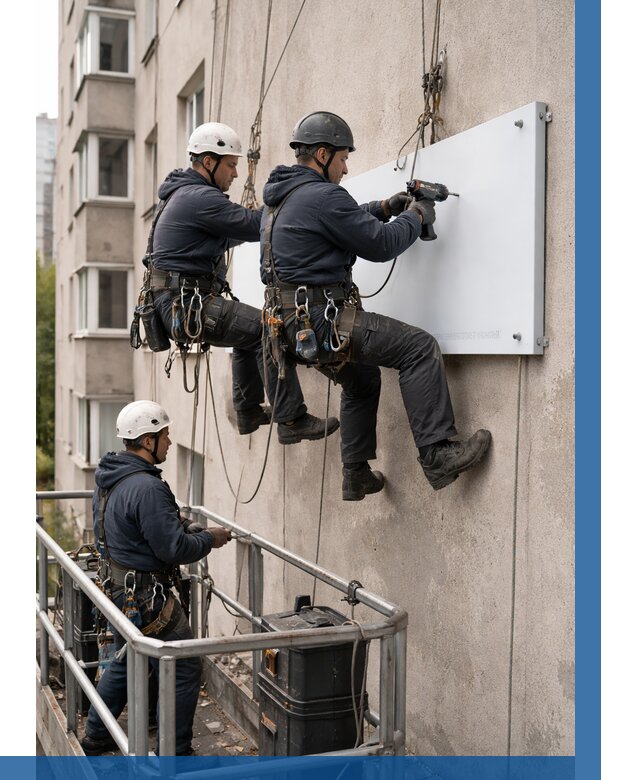 Монтаж табличек и указателей в Михайловке от 3558 р. | ВЫСОТНИК-Мхл