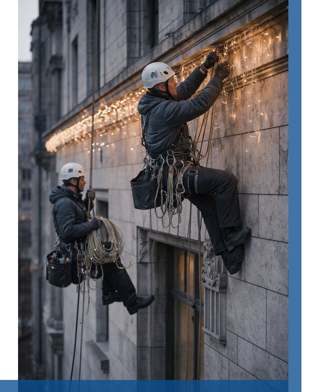 Монтаж новогодней иллюминации в Михайловке от 8642 р. | ВЫСОТНИК-Мхл