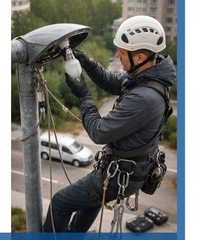 Замена ламп на высоте в Михайловке от 2542 р. | ВЫСОТНИК-Мхл