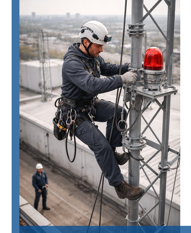 Монтаж заградительных огней и обслуживание объектов в Михайловке