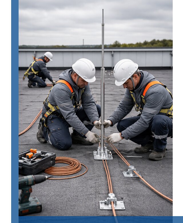 Монтаж молниезащиты на кровле в Михайловке под ключ с гарантией