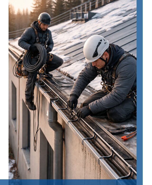 Монтаж греющего кабеля на кровле в Михайловке от 458 р. | ВЫСОТНИК-Мхл