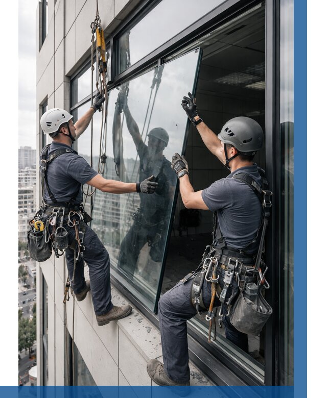 Замена стеклопакетов на высоте в Михайловке от 5592 р. | ВЫСОТНИК-Мхл