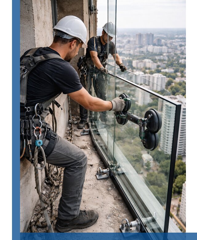 Монтаж стеклянных ограждений под ключ с гарантией в Михайловке