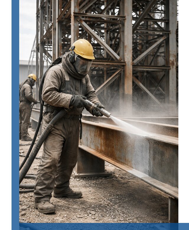 Пескоструйная очистка металлоконструкций в Михайловке промышленная