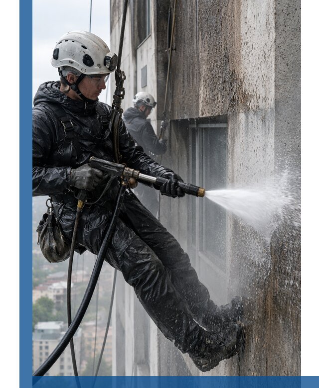 Гидроструйная очистка фасадов и конструкций в Михайловке