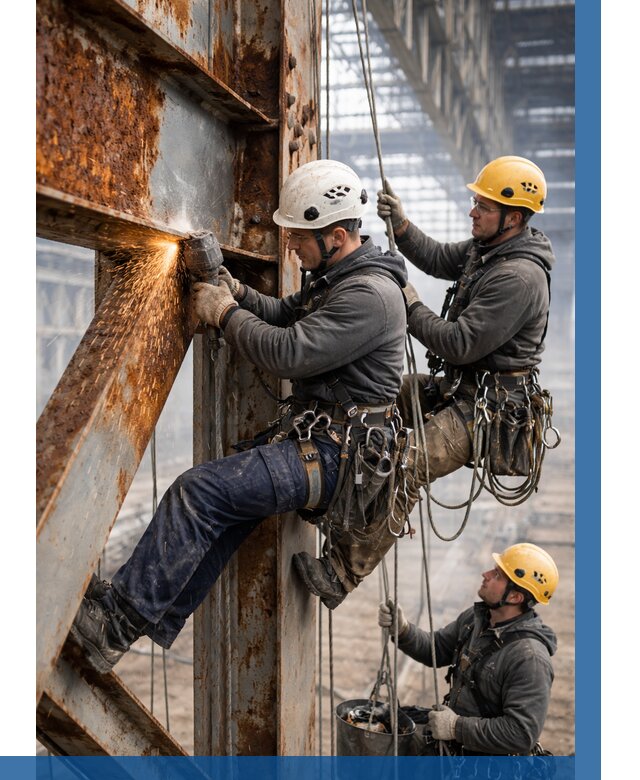 Зачистка металла от ржавчины в Михайловке от 356 р. | ВЫСОТНИК-Мхл