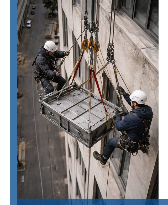 Спуск и подъем грузов по фасаду в Михайловке для зданий