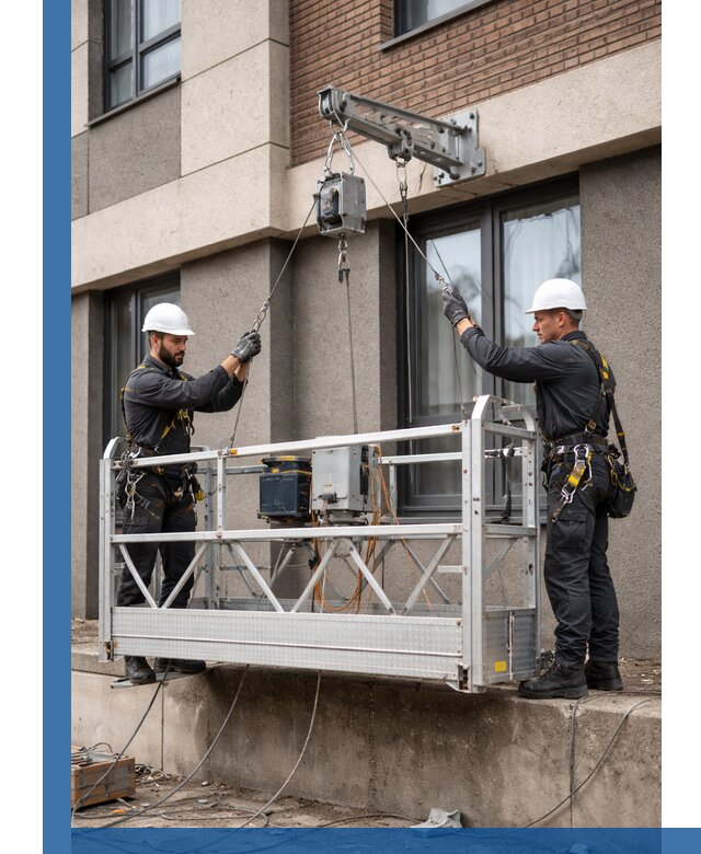 Монтаж и подъем фасадной люльки в Михайловке с гарантией безопасности