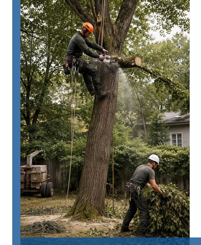 Кронирование деревьев в Михайловке, безопасная высотная обрезка