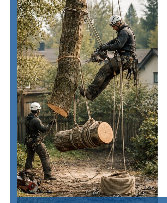 Валка деревьев частями в Михайловке, безопасно и аккуратно