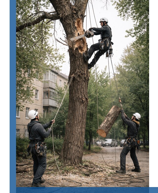 Срочное удаление аварийных деревьев в Михайловке с гарантией безопасности