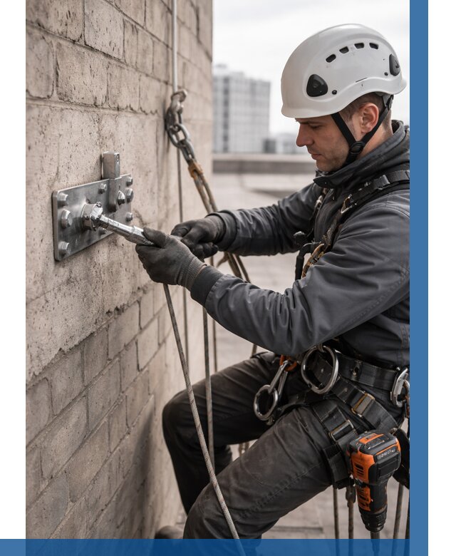 Установка анкерных точек в Михайловке от 3558 р. | ВЫСОТНИК-Мхл